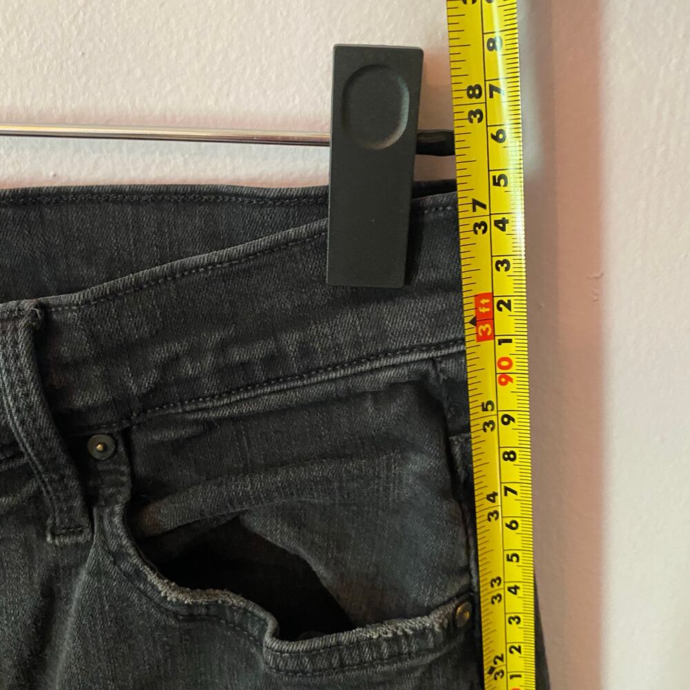 Mother High Waisted Rider Ankle Jeans Not Guilty Gray Black Straight Leg size 28 - Picture 10 of 15